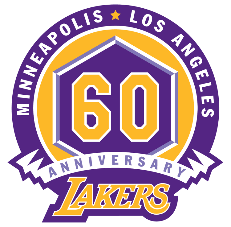 Los Angeles Lakers 2007-2008 Anniversary Logo iron on paper